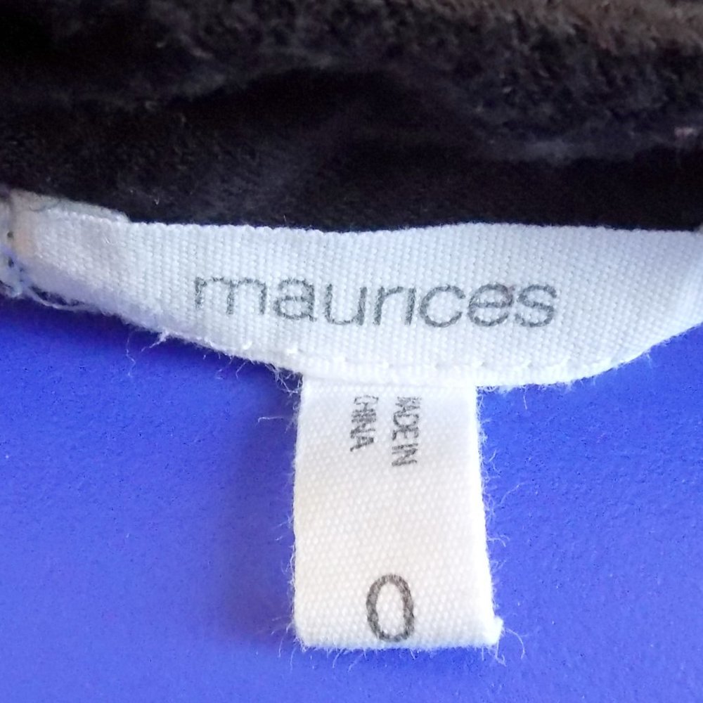 Maurice's Sheer Lace Swiss Dot Mesh Panel Black Long Sleeve Babydoll Top Size 0X - Picture 5 of 8